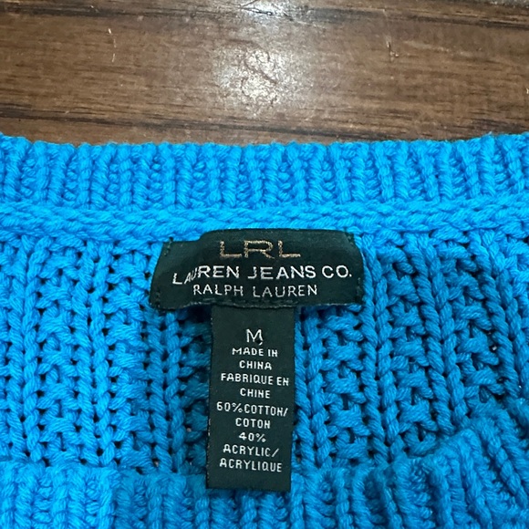 Ralph Lauren Vibrant Blue Crew Neck Sweater - Picture 2 of 4
